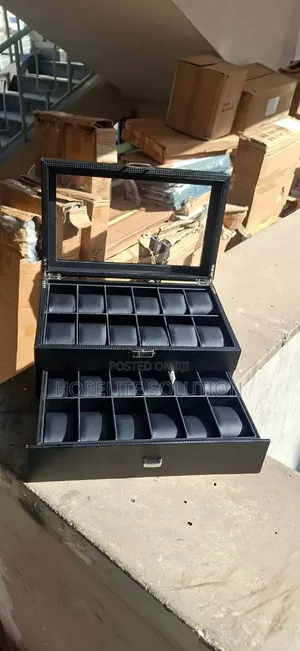 24 Slot Leather Watch Organizer
