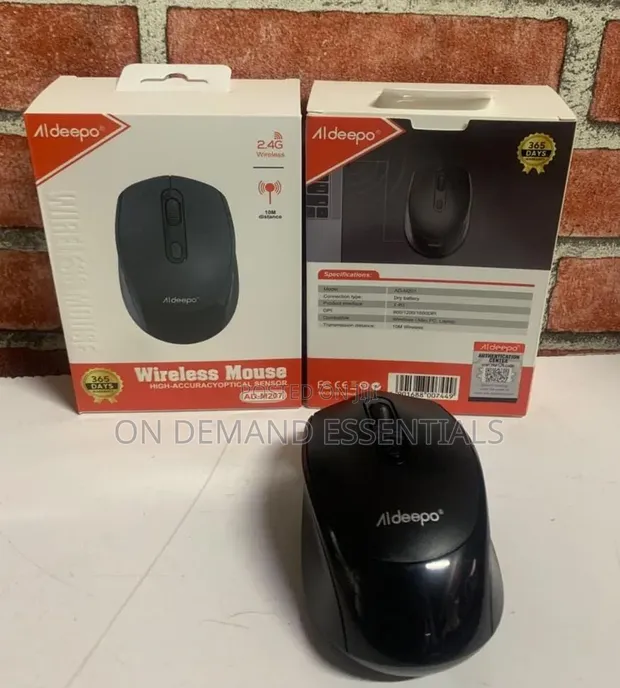 Aldeepo AD-M207 Wireless Mouse - 10m Range, 2.4GHz - 1