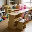 Wooden Kids Study Desk and Chair Set - 3
