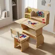Wooden Kids Study Desk and Chair Set - 4