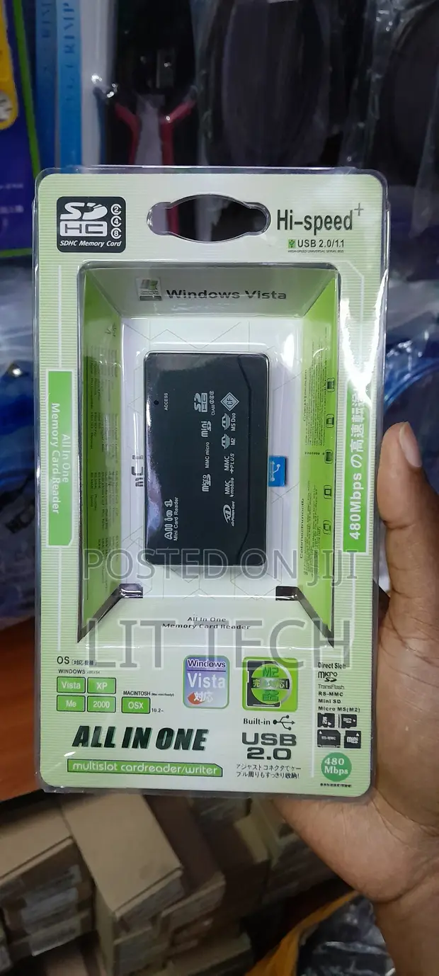 Kisomaji/Mwandishi wa Kadi za Kumbukumbu za USB 2.0 Zenye Nafasi Nyingi - 1
