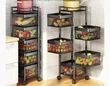High Quality Square Fruit Rack with Wheels - 2