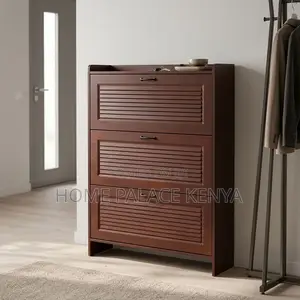 Home Palace Brown Wooden Flip Shoe Rack (24 Pairs)