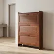 Home Palace Brown Wooden Flip Shoe Rack (24 Pairs) - 3