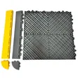 Garage Floor Tiles - Black, Yellow, Blue - 1