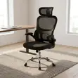 Kiti cha Ofisi cha Ergonomic chenye Mzunguko - Nyeusi - 1