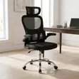 Kiti cha Ofisi cha Ergonomic chenye Mzunguko - Nyeusi - 2