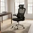 Kiti cha Ofisi cha Ergonomic chenye Mzunguko - Nyeusi - 3