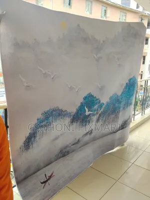 Carpet ya Kisasa ya 3D Print 7x10 kwa Sebule