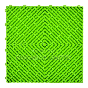 Rigid Open Grid Tiles for Garage Floor