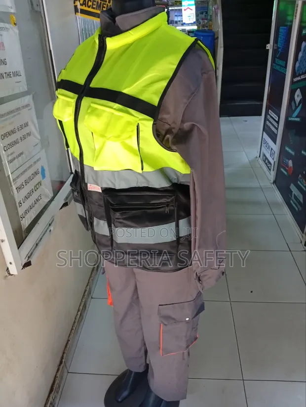 Chinese Collar High-Visibility Reflector Vest - 1
