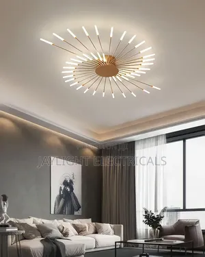 Firework Design LED Semi-Flush Mount Chandelier