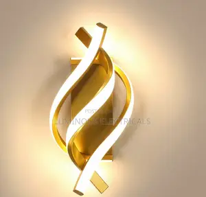 Modern Luxury LED Spiral Wall Light - Gold Helix Sconce