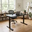Black Adjustable Sit & Stand Desk - 120cm - 2
