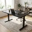Black Adjustable Sit & Stand Desk - 120cm - 3