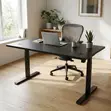 Black Adjustable Sit & Stand Desk - 120cm - 4