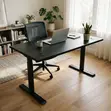 Black Adjustable Sit & Stand Desk - 120cm - 5