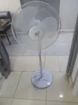White 16-inch Stand Fan - 1