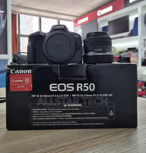 Canon EOS R50 Mirrorless Camera with 18-45mm Lens (Black)