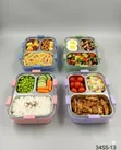 Modern Leak-Proof 3-Grid Stainless Steel Lunch Box - 3