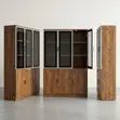 Kabati la Brown la Milango 3 na Rafu - 4