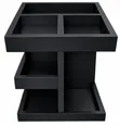 3-Tier Rotating Wooden Makeup Organizer - 1