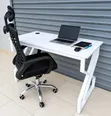SK Headrest Office Chairs & Metallic Stand Desks - 1