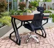 SK Headrest Office Chairs & Metallic Stand Desks - 2
