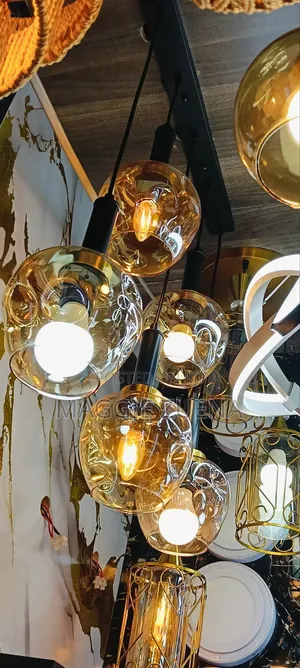 5-Bulb Adjustable Chandelier Light