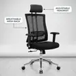 Kiti cha Orthopedic Mesh Lumbar chenye Headrest - 1