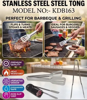 Heavy Duty Stainless Steel Barbecue & Grilling Tongs