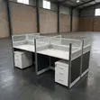 4-Seater Gray Workstation Desk - 3