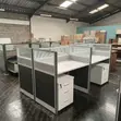 4-Seater Gray Workstation Desk - 5