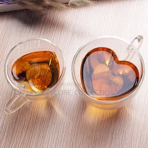 Heart Shaped Double Wall Mugs (Set of 4)