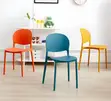 Stackable Patio Ergonomic Low Back Plastic Chair - 3