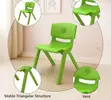Stackable Plastic Low Back Chair for Kindergarten - Green - 1