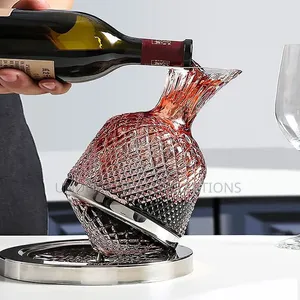 3600 Crystal Rotating Wine Decanter