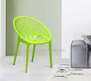 Green Stackable Plastic Cafeteria Chair