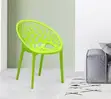 Green Stackable Plastic Cafeteria Chair - 1