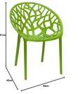 Green Stackable Plastic Cafeteria Chair - 2