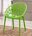 Green Stackable Plastic Cafeteria Chair - 3