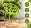 Green Stackable Plastic Cafeteria Chair - 4