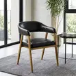 Home Palace Round Back Leather Accent Chair - 3