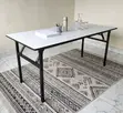 White Multipurpose Foldable 1200mm Custom Table - 2