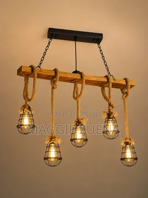Adjustable Wooden Pendant Light