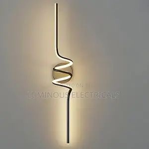 Modern LED Spiral Linear Wall Sconce - Black
