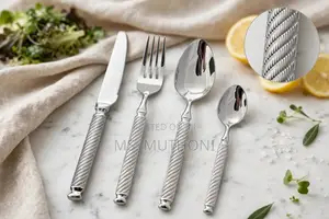 24-Piece Stainless Steel Twisted Rope Handle Cutlery Set