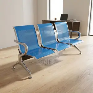 Blue 3-Seater Reception Bench