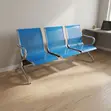 Blue 3-Seater Reception Bench - 2