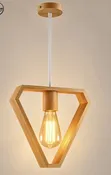 Geometric Wood Pendant Lights - 2